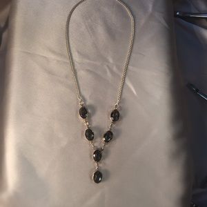 Green amethyst and .925 silver necklace.